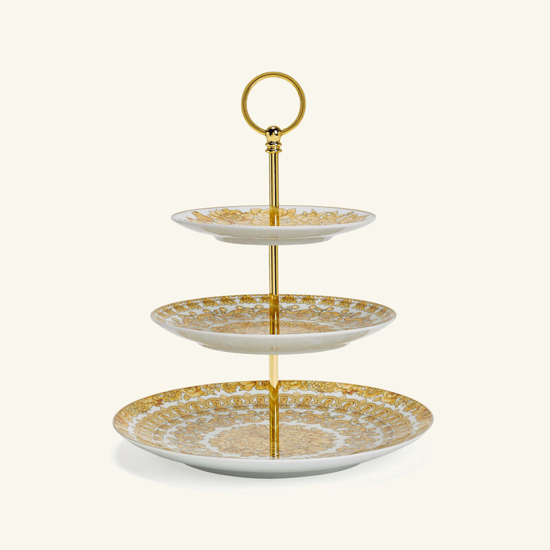Medusa Rhapsody Cake Stand Gold versace medusa rhapsody cake stand gold