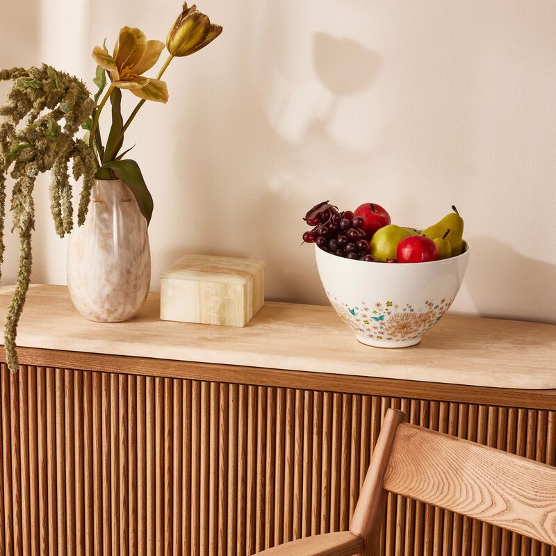 bernardaud feerie michael cailloux salad bowl pink 27cm