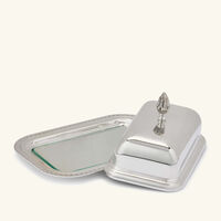 christofle malmaison butter dish silver plated 18cm