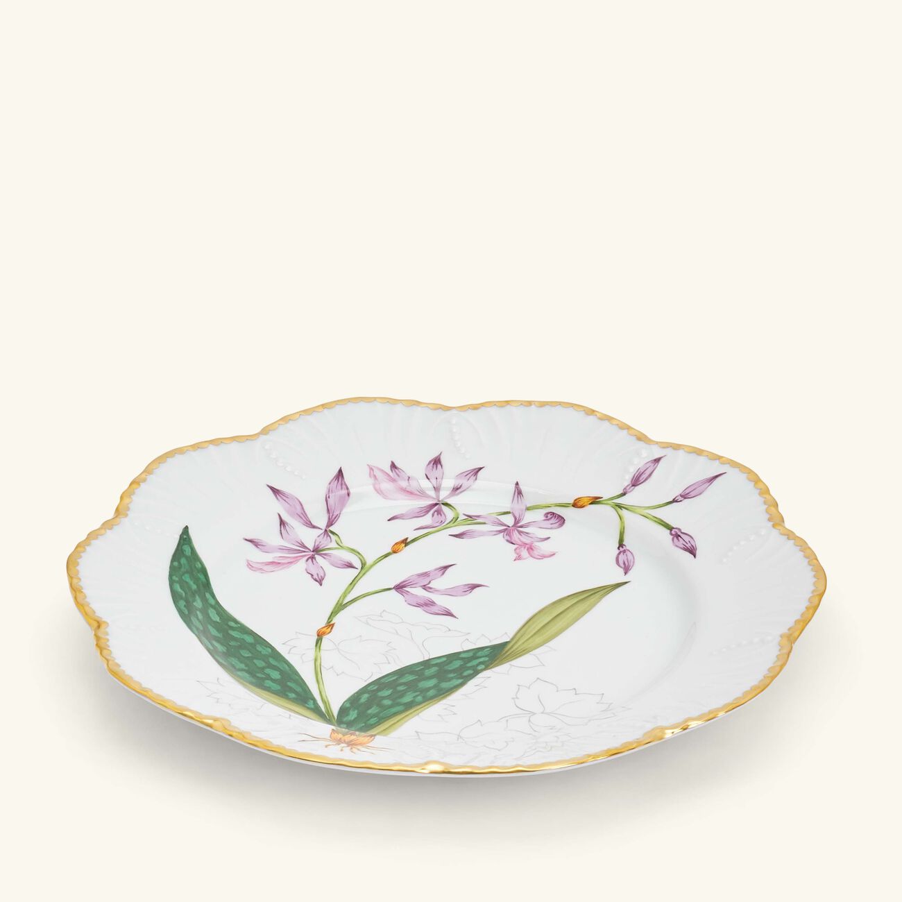 pinto paris histoires d orchidees dinner plate round green 26cm