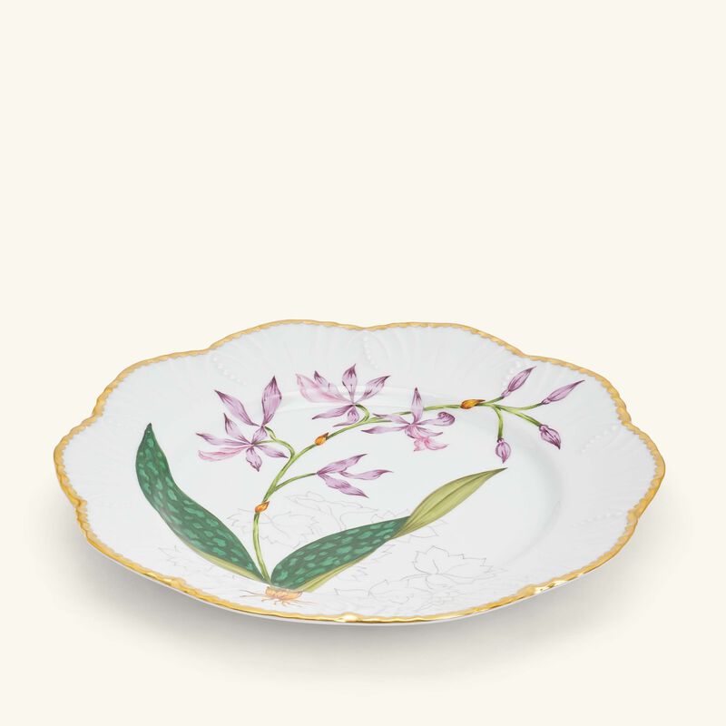 pinto paris histoires d orchidees dinner plate round green 26cm