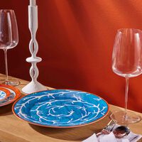 pinto paris lagon charger plate round blue 29cm