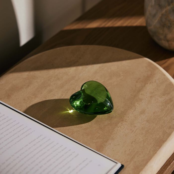 Amore Heart Figurine Mini Green baccarat amore heart figurine mini green