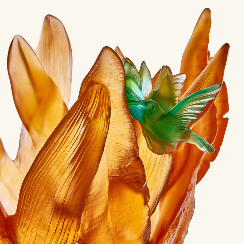 daum tressage paradis vase large orange