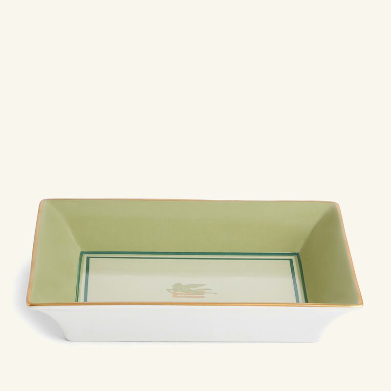 etro pegaso trinket tray rectangular small green