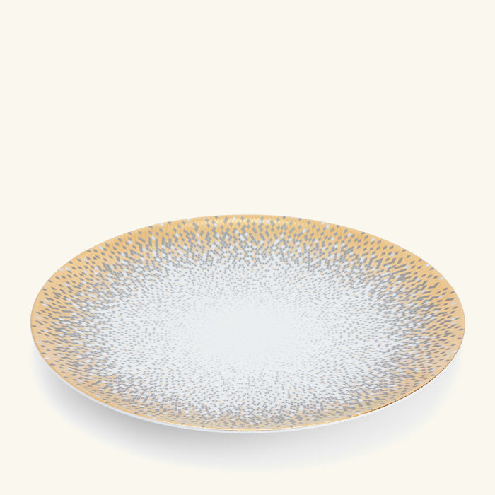 هافيلاند طبق الضيافة سوفل دور دائري ذهبي 32 سم