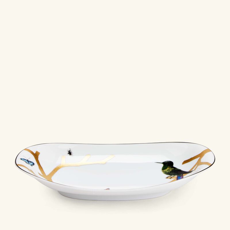 برناردو طبق التقديم أو زوازو بيضاوي باللون الذهبي 21 سم