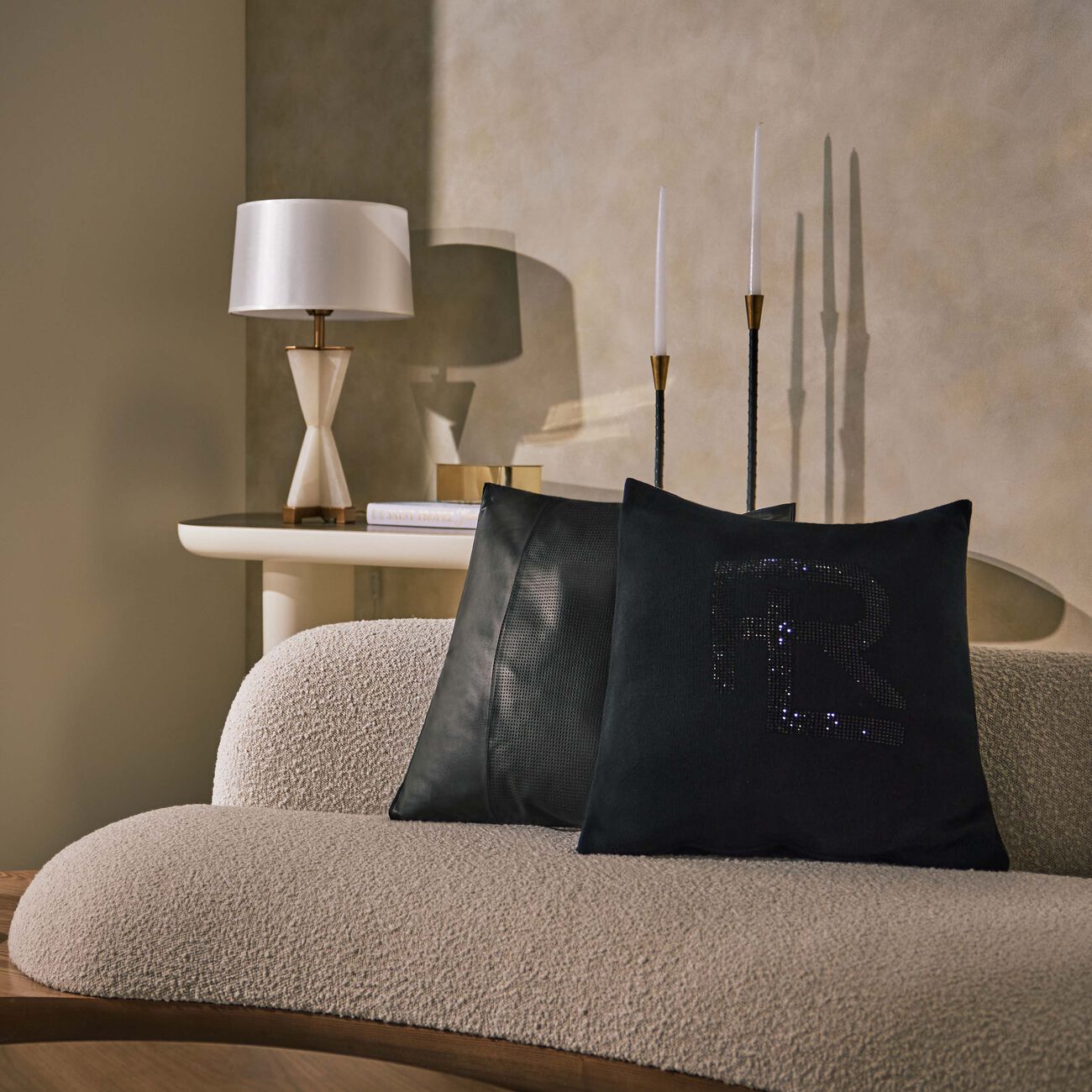 ralph lauren home modern thoroughbred hawthorne throw pillow black