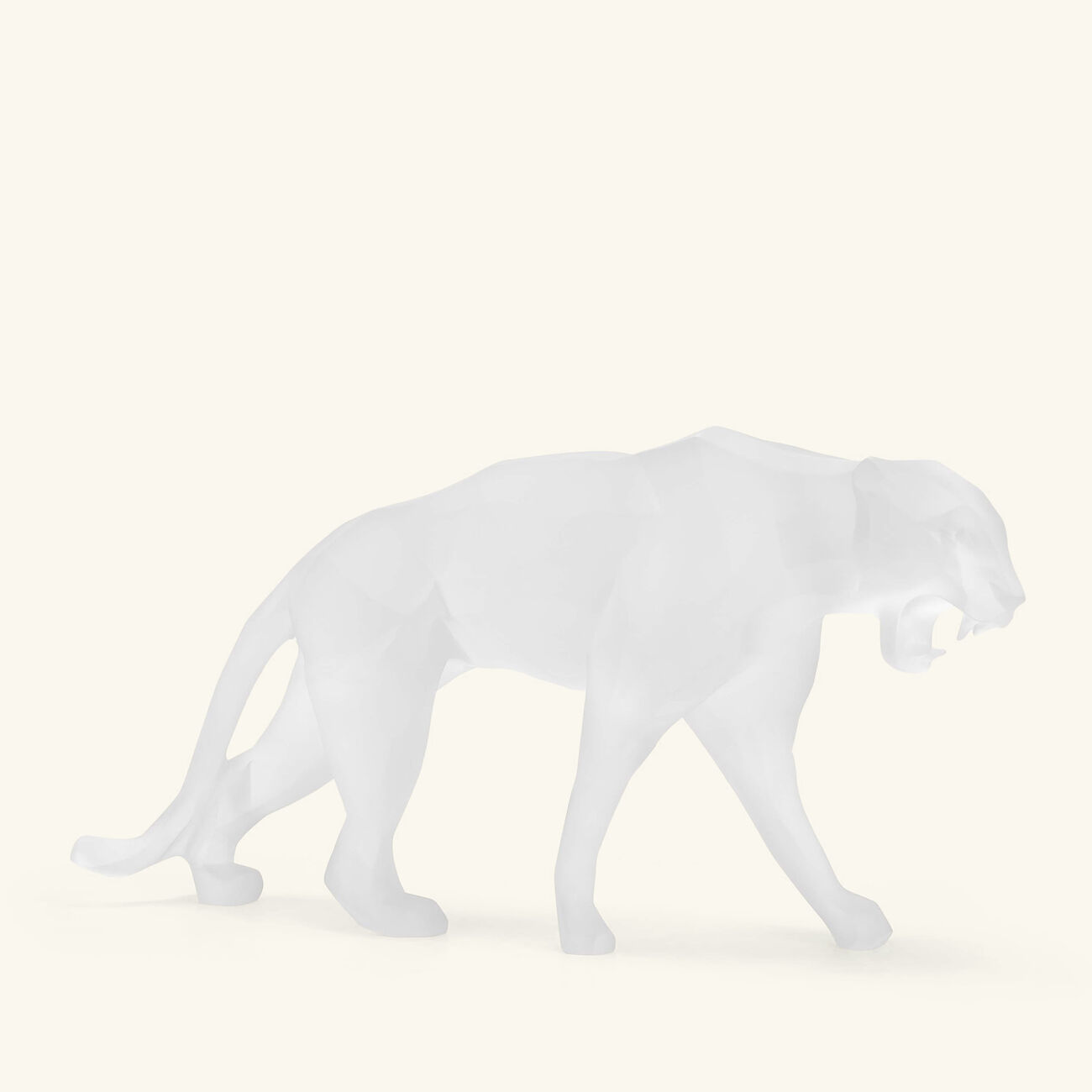 daum wild panther sculpture medium white limited edition