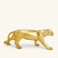 Panther Sculpture Small Gold lladro panther sculpture small gold