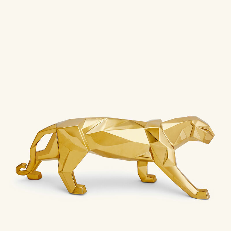 Panther Sculpture Small Gold lladro panther sculpture small gold