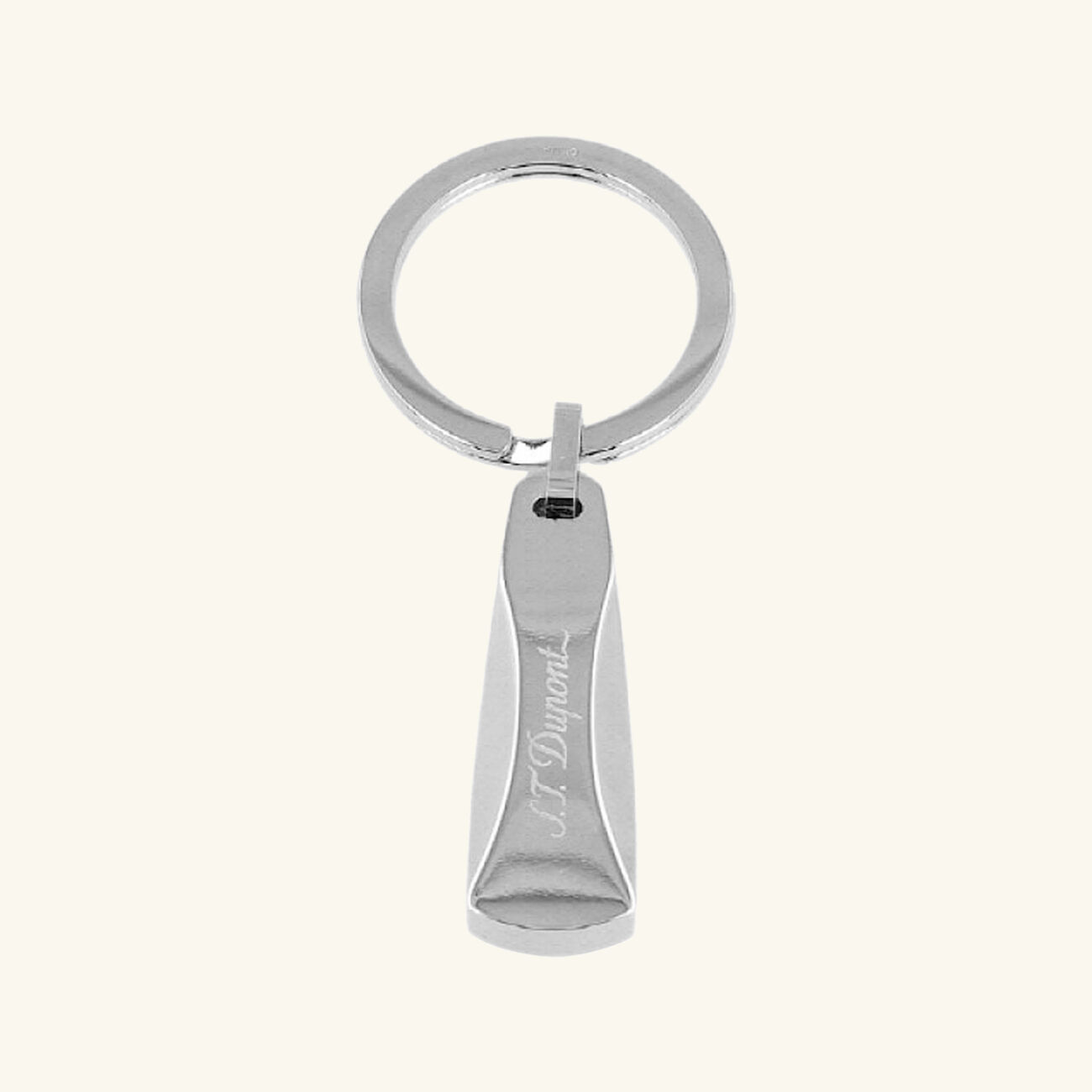 st dupont zipper key chain stainless steel