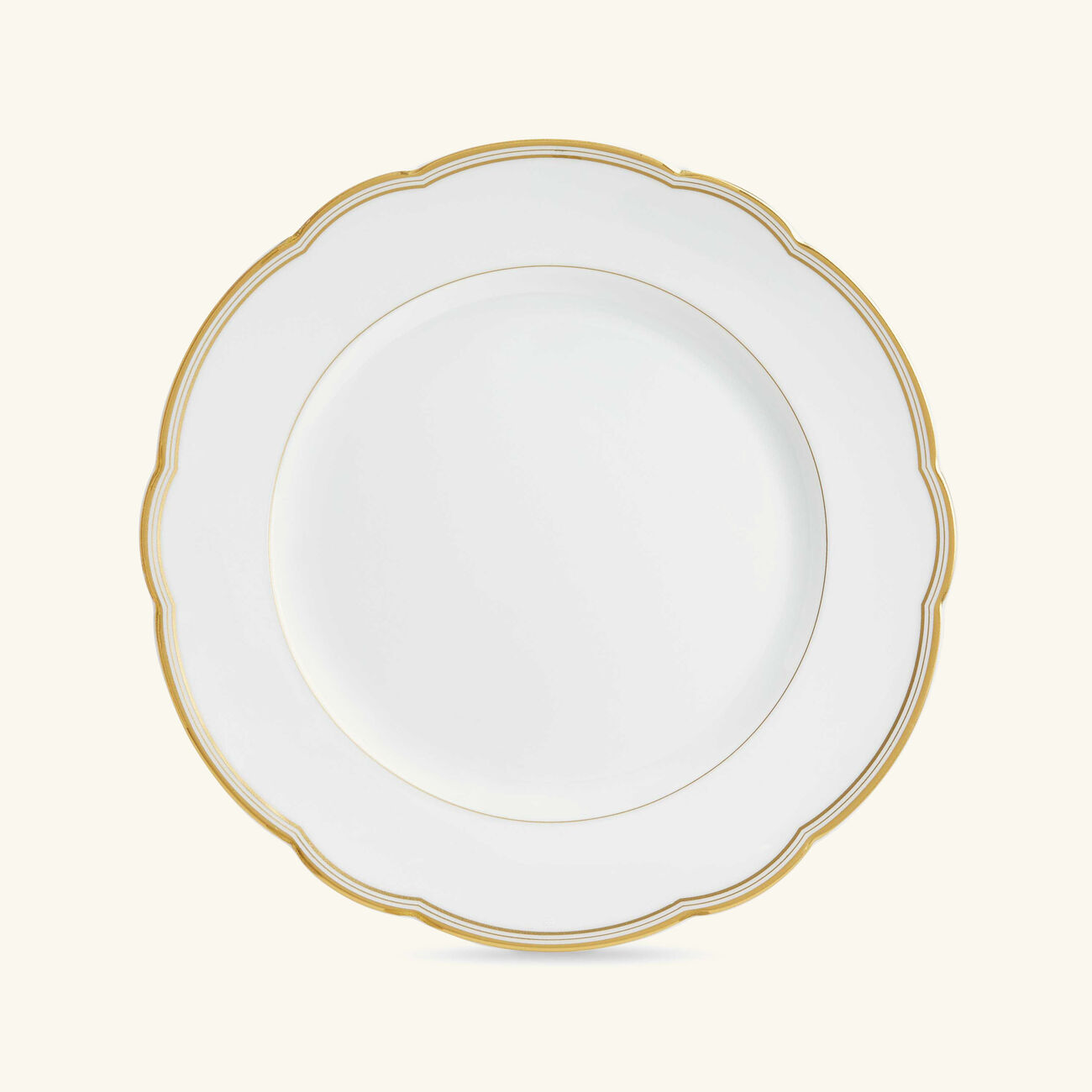 bernardaud pompadour dinner plate round gold 26cm