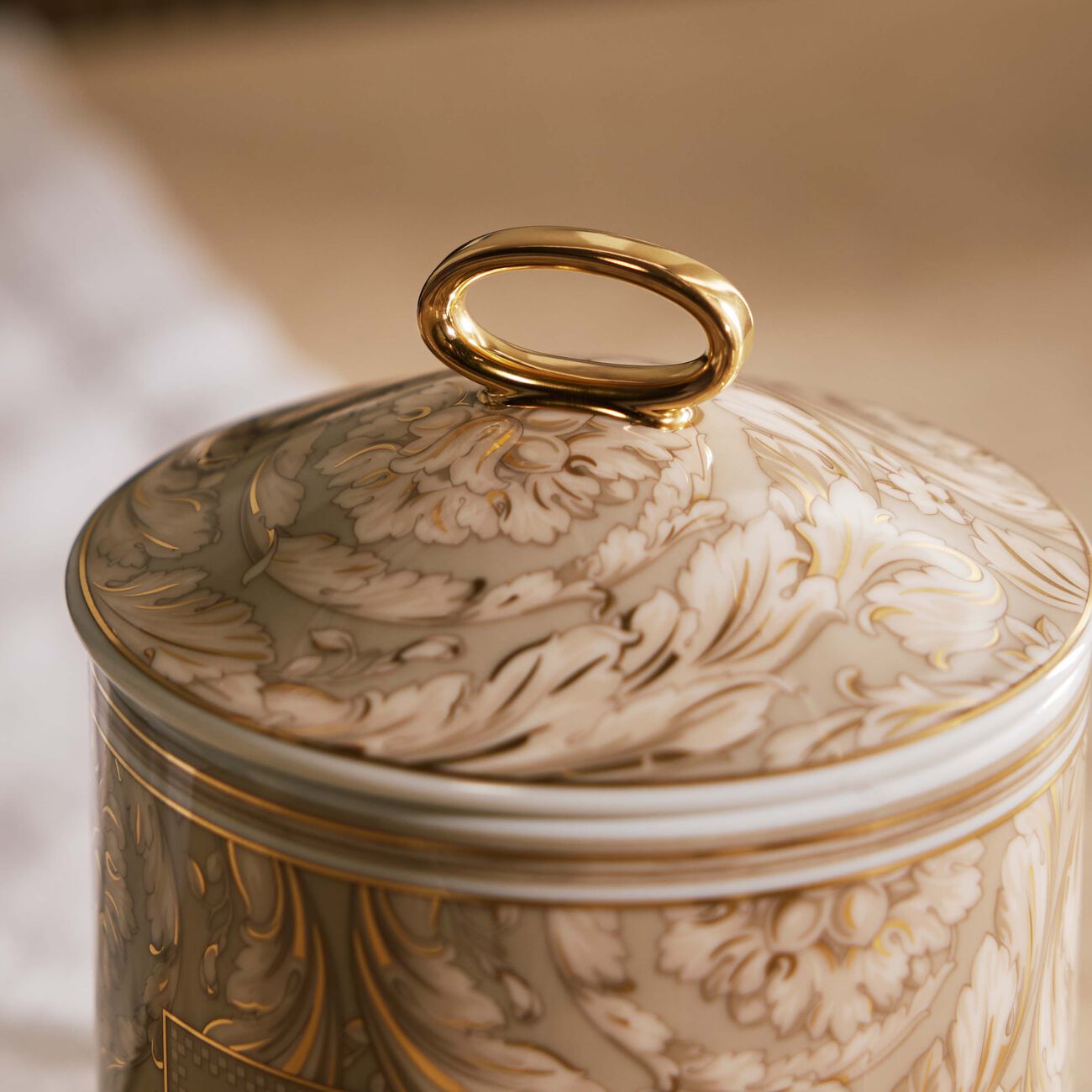 versace barocco beige trinket box medium