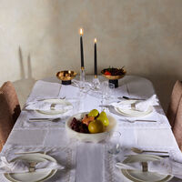 catherine denoual saba table runner white