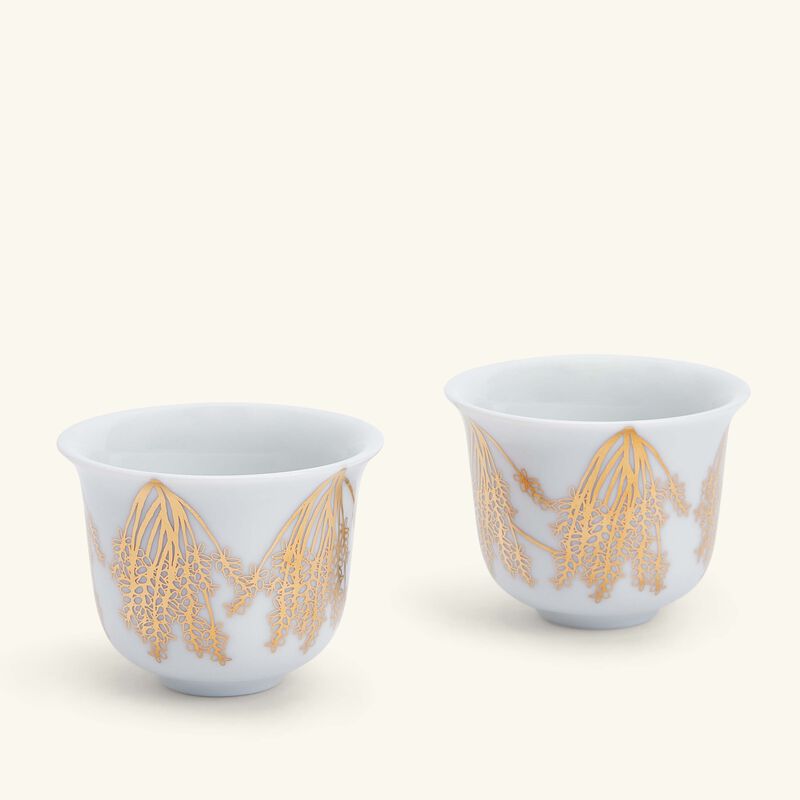 silsal tamrah by razan alazzouni branch arabic coffee cup gold set of 2