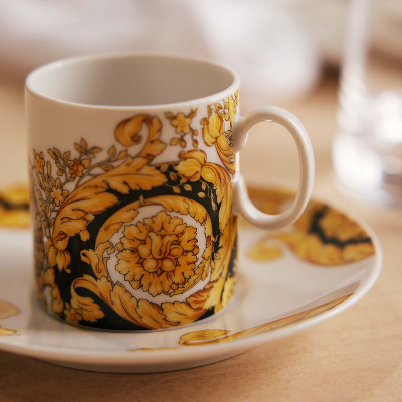 versace barocco 92 espresso cup   saucer
