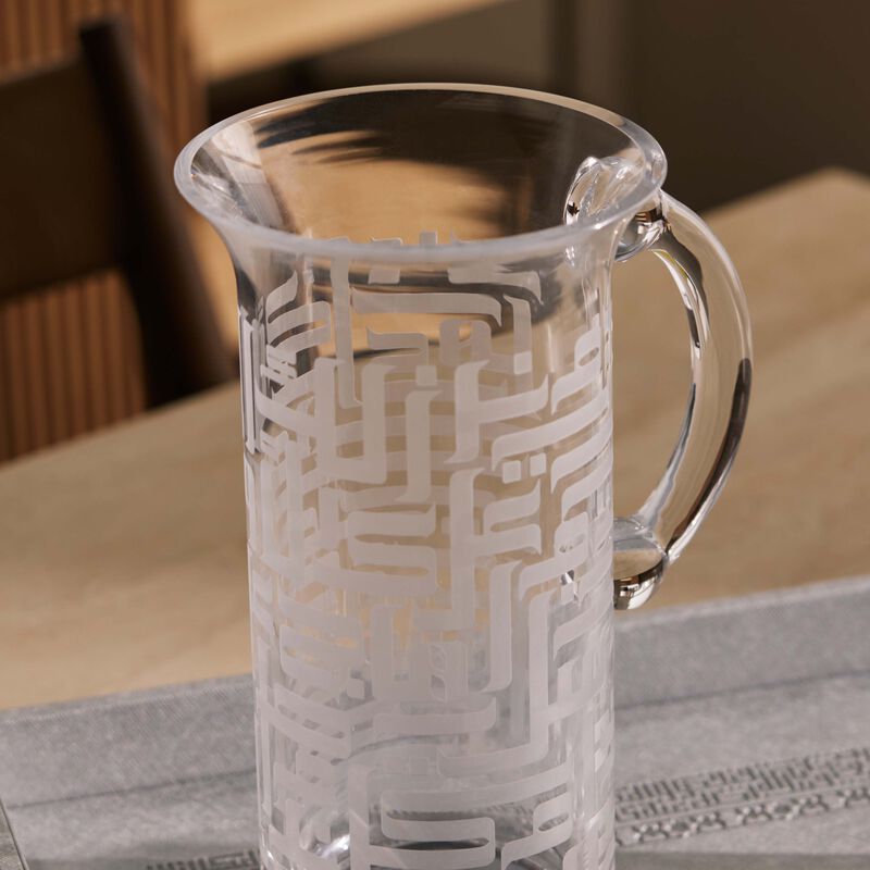 dimlaj dar drinking glass clear with jug set of 5