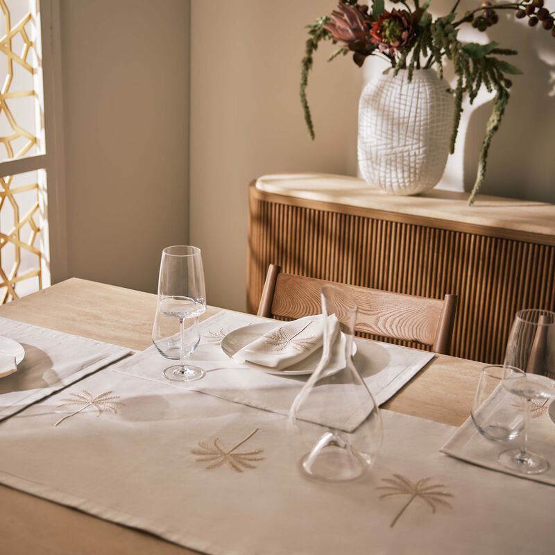 catherine denoual palm tree runner beige