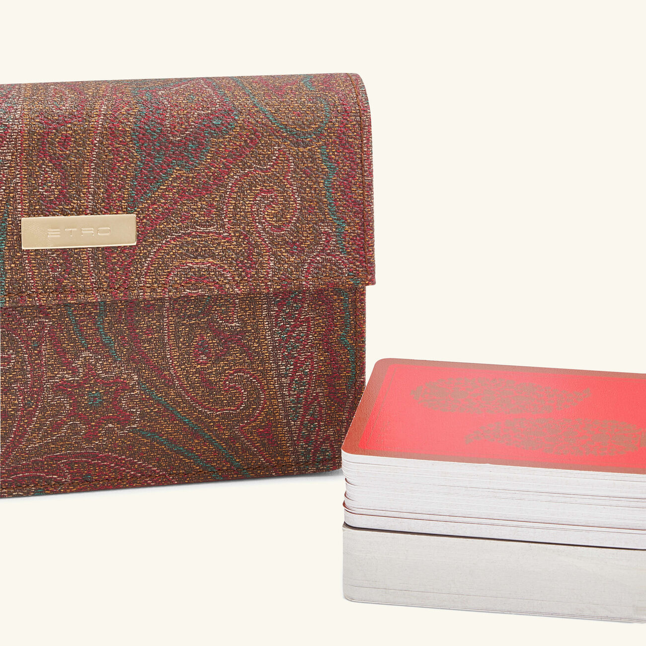 etro samara big card holder set of 2 brown