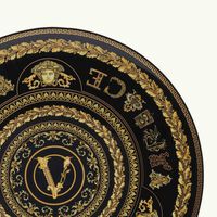 versace virtus gala charger plate round black 33cm