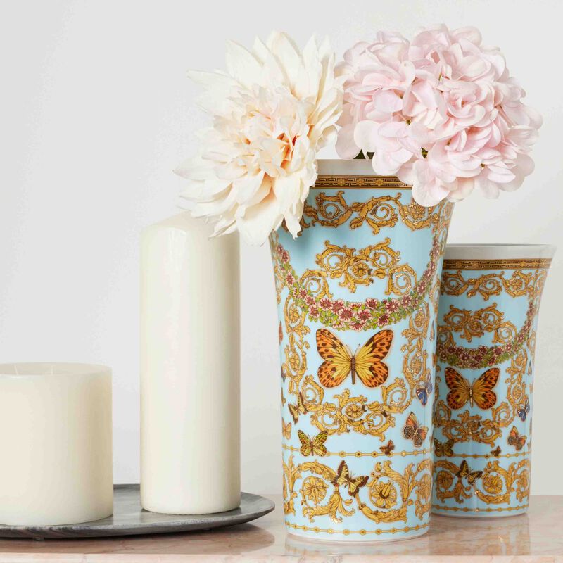 le jardin de versace vase large blue