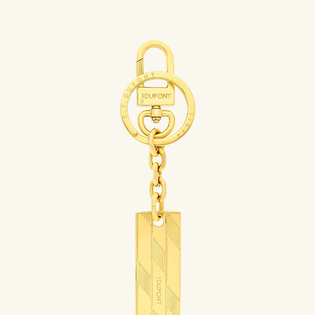 st dupont 1872 keyring gold