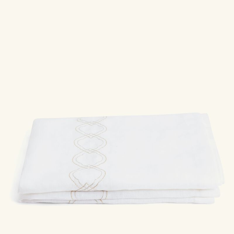 catherine denoual saba table runner white