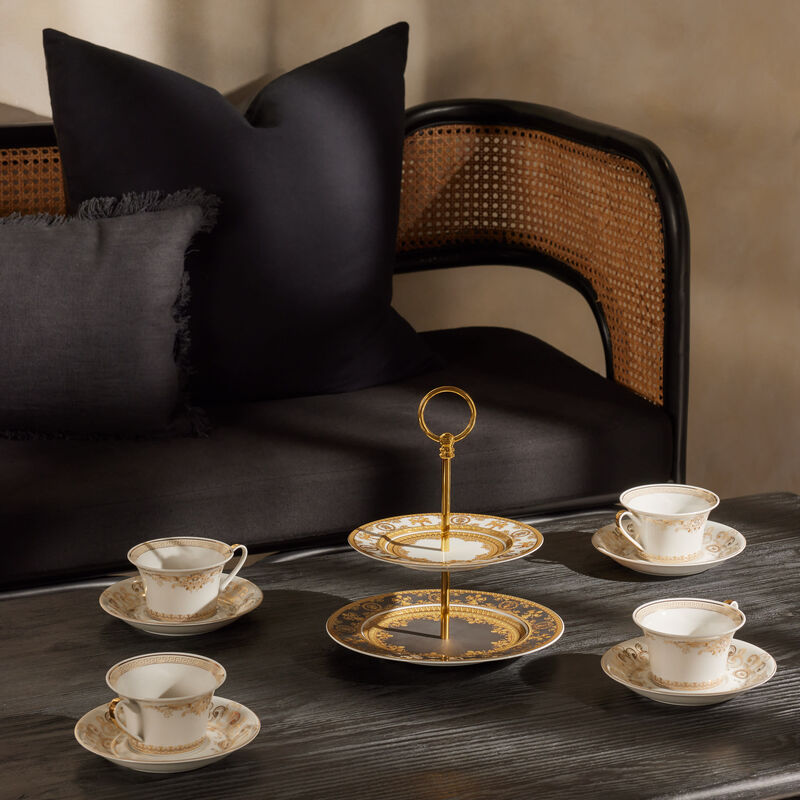 versace i love baroque etagere cake stand 2 tier black