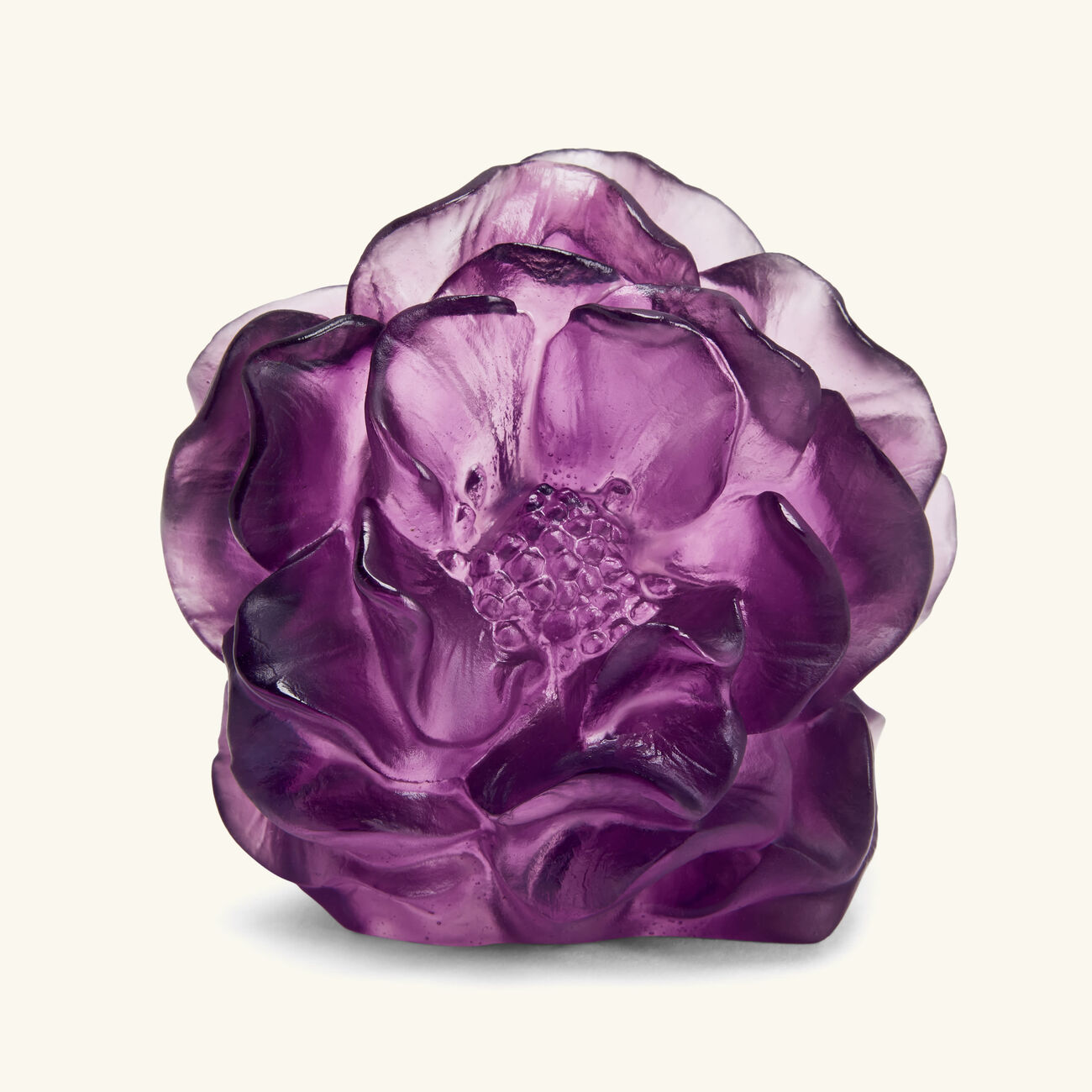 daum camellia flower figurine mini violet