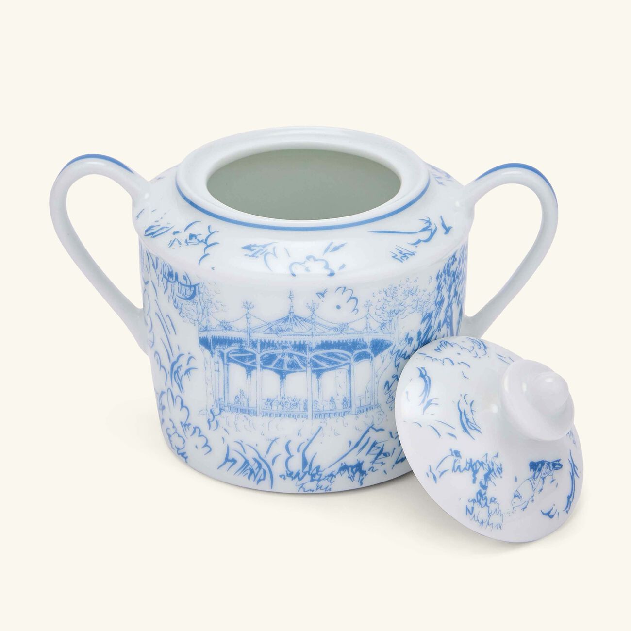 Tout Paris Sugar Bowl Blue bernardaud tout paris sugar bowl blue