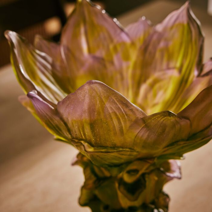 daum jardin de lotus vase large