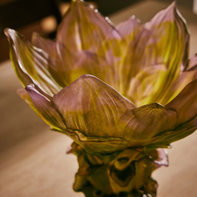 daum jardin de lotus vase large