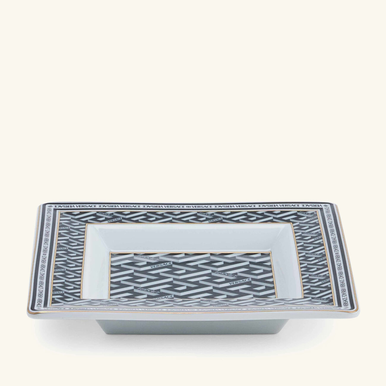 La Greca Trinket Tray Square Black versace la greca trinket tray square black