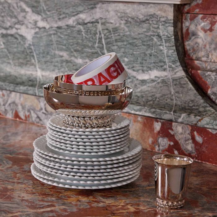 كريستوفل طبق الخبز بابيلون باللون الرمادي