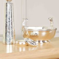 كريستوفل وعاء سكاكر ميداليون باللون الفضي