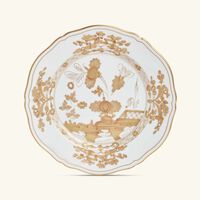 ginori 1735 oriente italiano dinner plate round gold 26cm