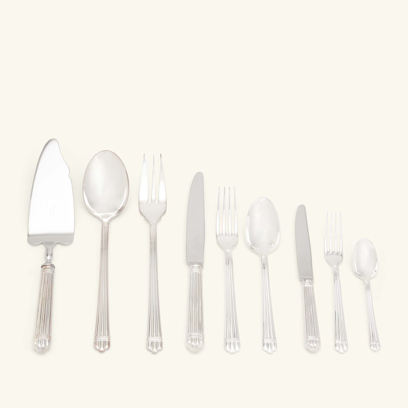 christofle aria flatware set for 12 people 75 pieces silver plated