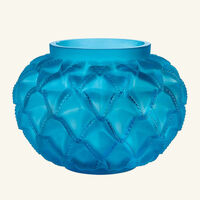 lalique languedoc vase small blue