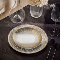 haviland souffle d or dessert plate round gold 22cm