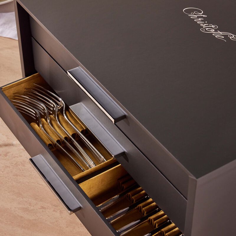 christofle aria flatware set for 12 people 75 pieces silver plated