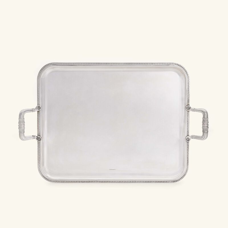 Malmaison Serving Tray Rectangular Large Silver Plated christofle malmaison serving tray rectangular large silver plated