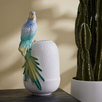 Macaw Bird Vase Small White lladro macaw bird vase small white