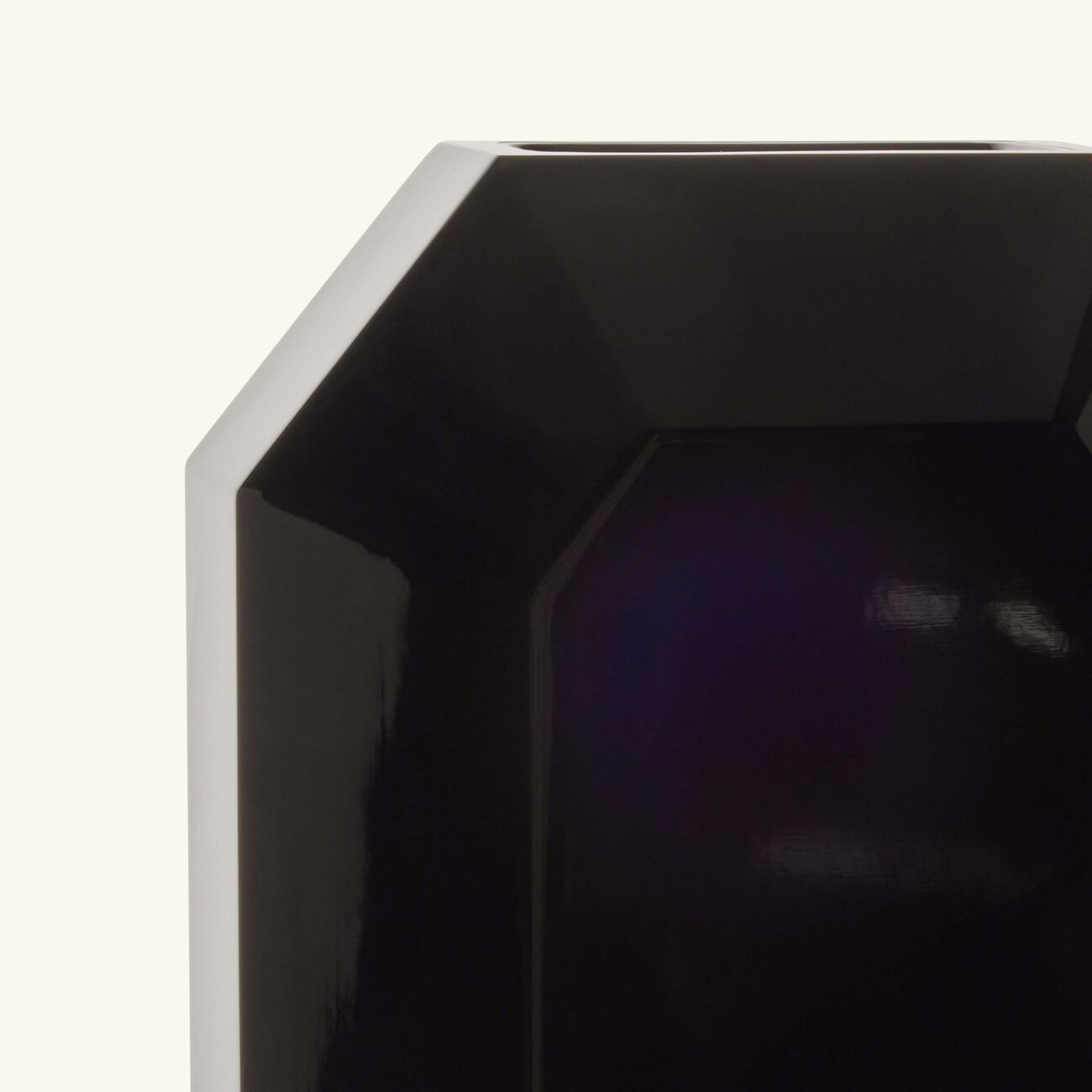 baccarat octogone bud vase small black