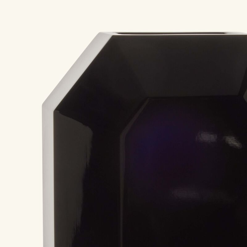 baccarat octogone bud vase small black
