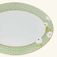 bernardaud praiana serving platter oval green 33cm