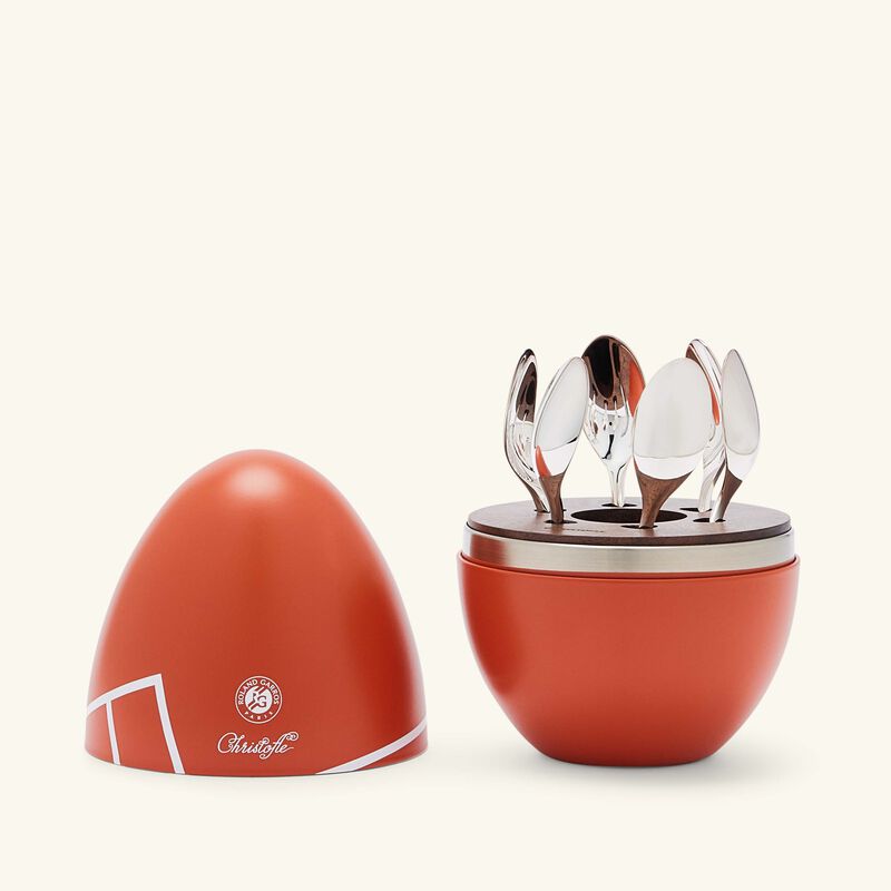 Mood Roland-Garros Coffee Spoons Orange Set Of 6 christofle mood roland garros coffee spoons orange set of 6