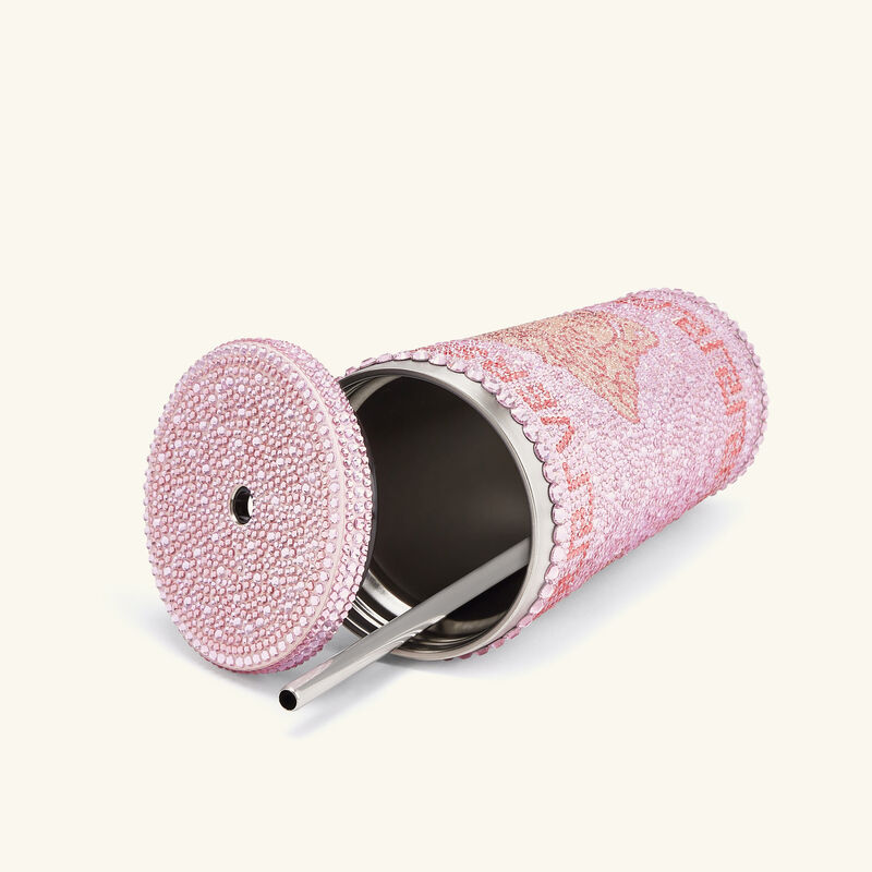 Medusa Crystal Travel Cup Pink versace medusa crystal travel cup pink