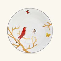 Aux Oiseaux Open Dish Round Gold 24cm bernardaud aux oiseaux open dish round gold 24cm