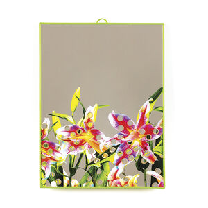 مرآة مزينة برسمة زهور مُخرمَّة, medium